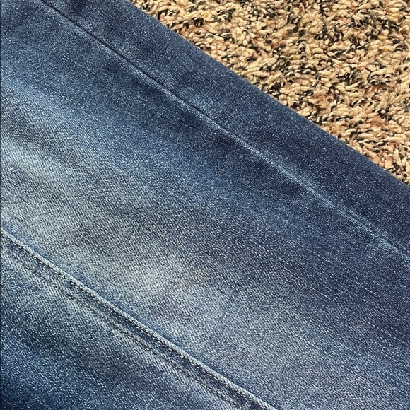 KanCan High Rise Straight Leg Dark Wash Frayed Hem Piped Denim Jeans Sz 29 | GUC - Picture 6 of 7